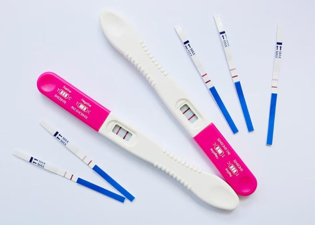 thử thai vào buổi sáng khi đi tiểu lần đầu trong ngày 
